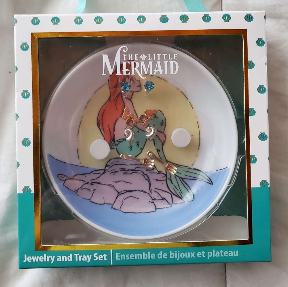Disney The Little Mermaid Jewelry and Tray Set